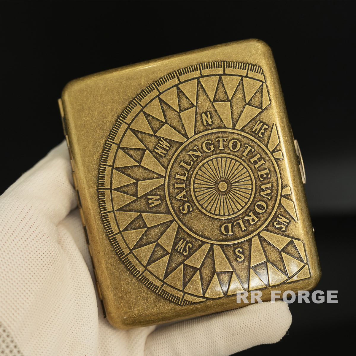 vintage box-compass-copper(distressed)(sold only with rollers)